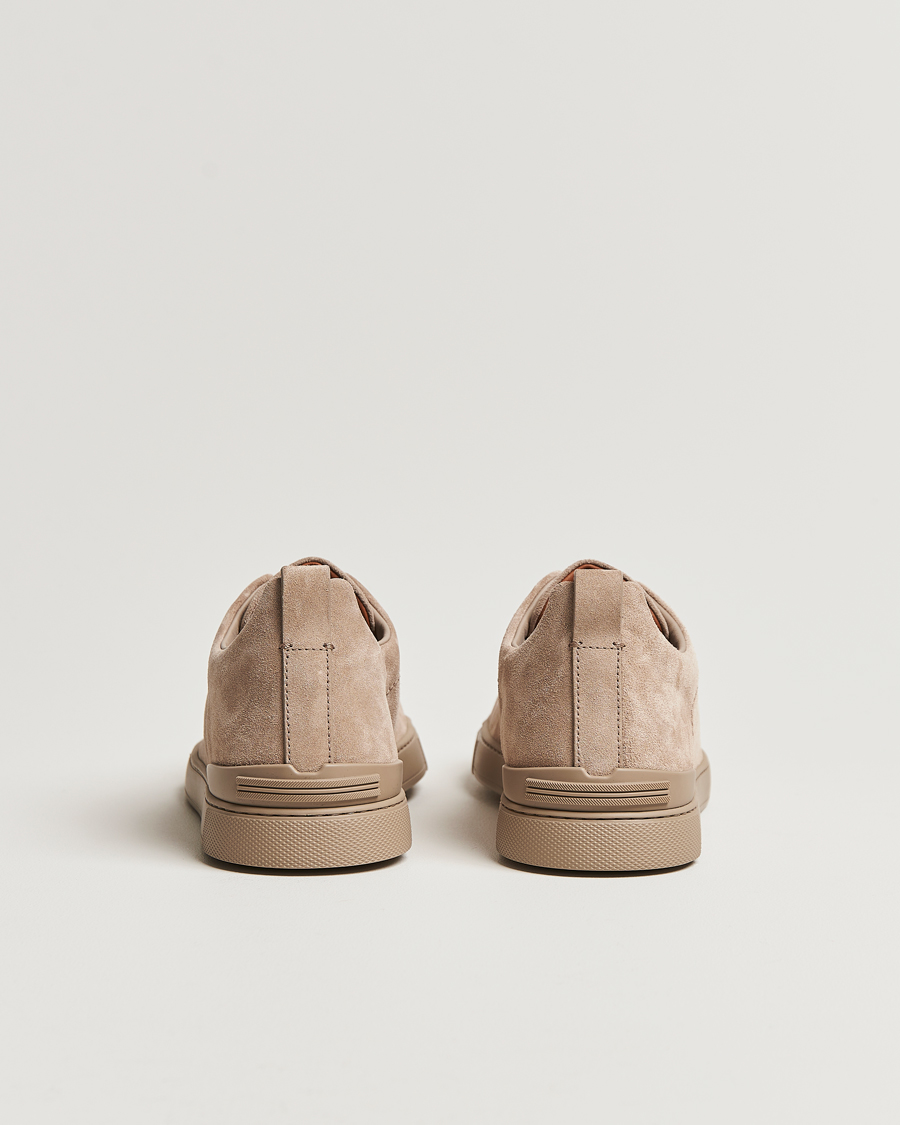 Mies | Zegna Triple Stitch Sneakers Full Beige Suede | Zegna | Triple Stitch Sneakers Full Beige Suede