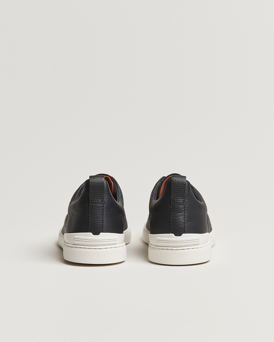 Mies | Zegna Triple Stitch Bi-Material Sneakers Navy | Zegna | Triple Stitch Bi-Material Sneakers Navy