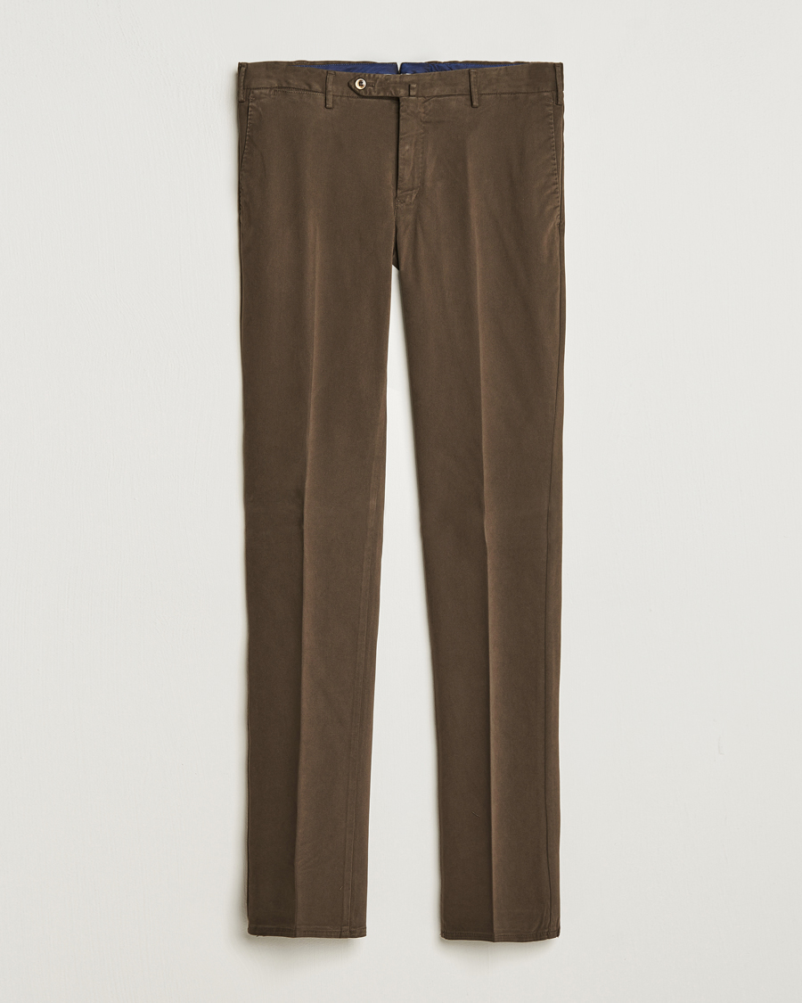 Mies |  | PT01 | Slim Fit Cotton Stretch Chinos Dark Brown