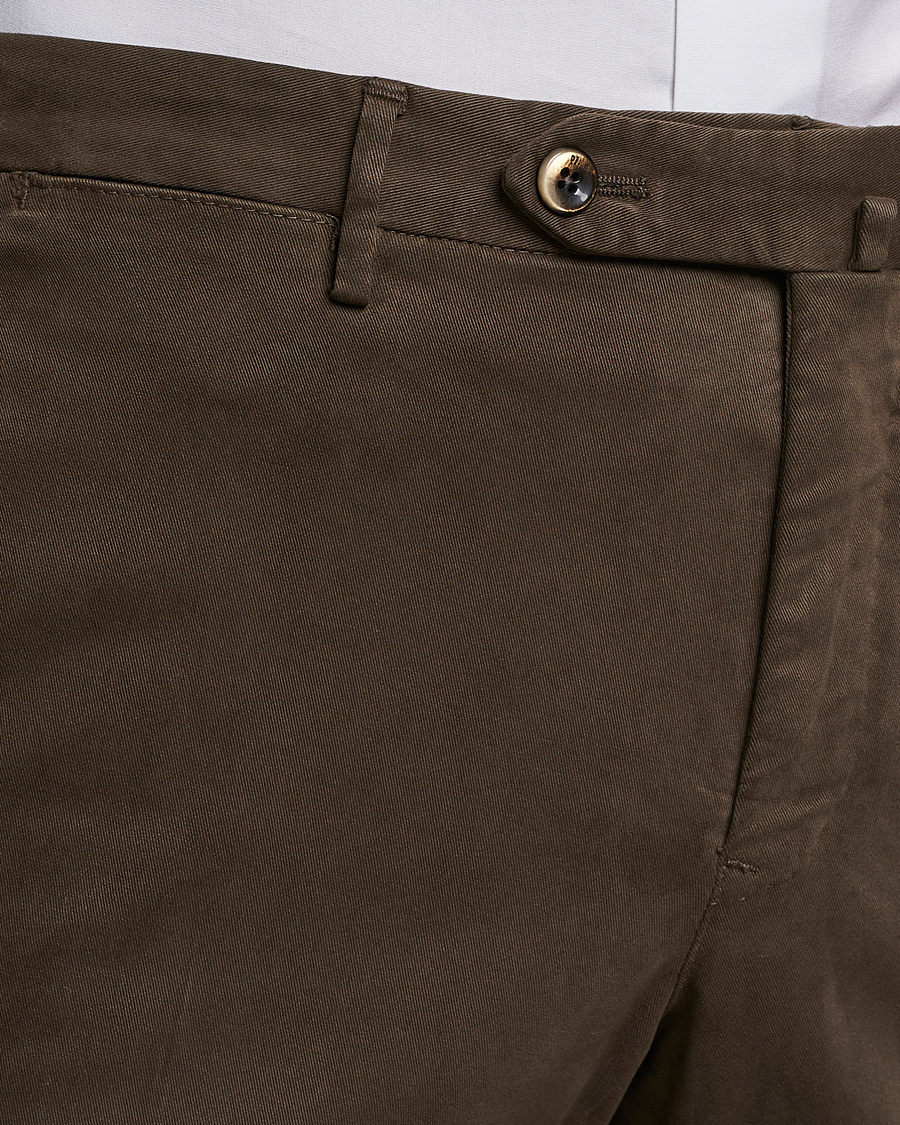 Mies | Housut | PT01 | Slim Fit Cotton Stretch Chinos Dark Brown