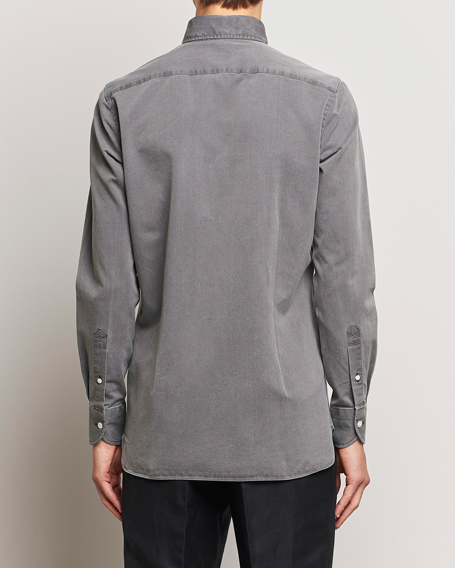 Mies | Kauluspaidat | 100Hands | Cloud Washed Denim Shirt Grey
