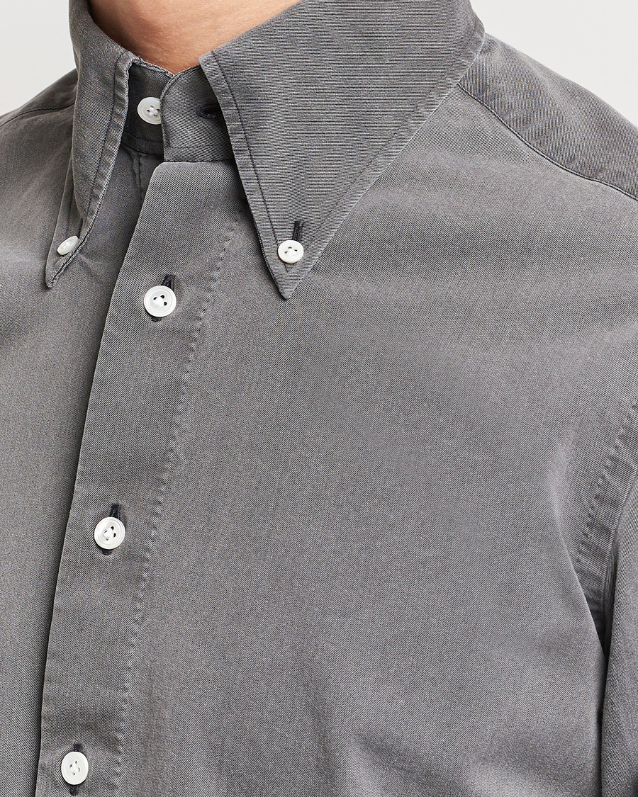 Mies | Kauluspaidat | 100Hands | Cloud Washed Denim Shirt Grey