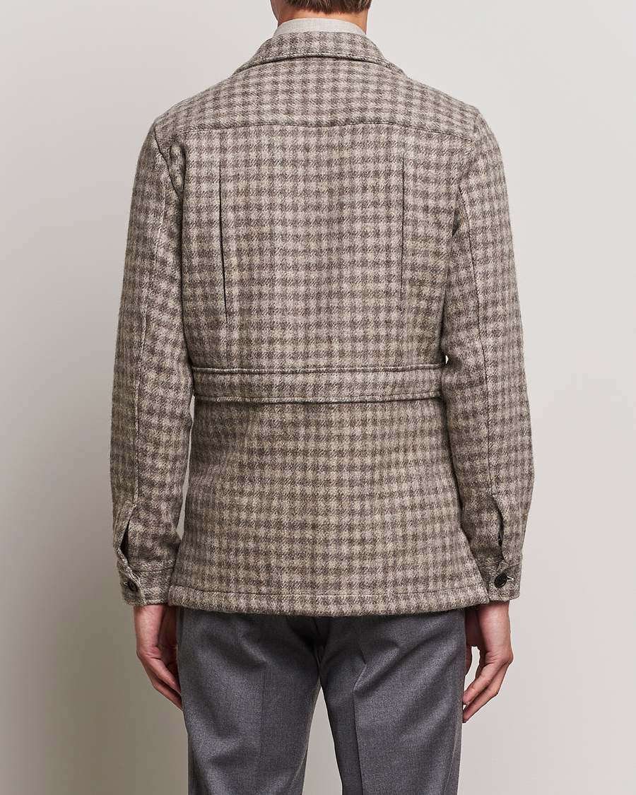Mies | Kauluspaidat | 100Hands | Fox Brothers Checked Wool Travellers Jacket Brown