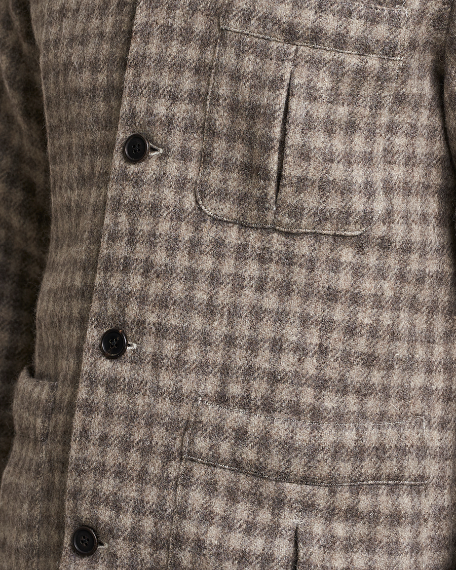 Mies | Kauluspaidat | 100Hands | Fox Brothers Checked Wool Travellers Jacket Brown