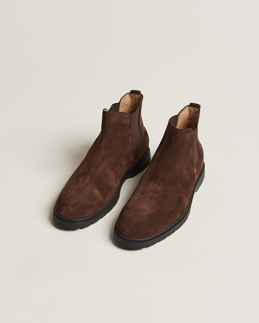 Mies |  | Tod's | Tronchetto Chelsea Boots Dark Brown Suede
