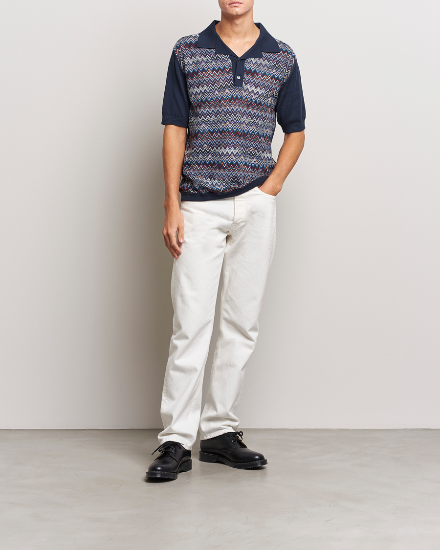 Mies | Pikeet | Missoni | Cotton/Silk Polo Navy