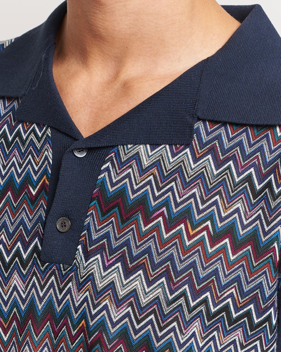 Mies | Pikeet | Missoni | Cotton/Silk Polo Navy