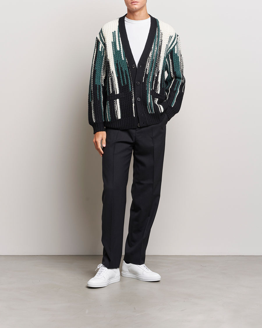 Mies | Puserot | Missoni | Bramble Stitch Cardigan Black/Green