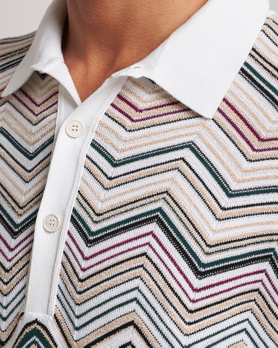 Mies | Pikeet | Missoni | Chevron Cotton Polo Beige