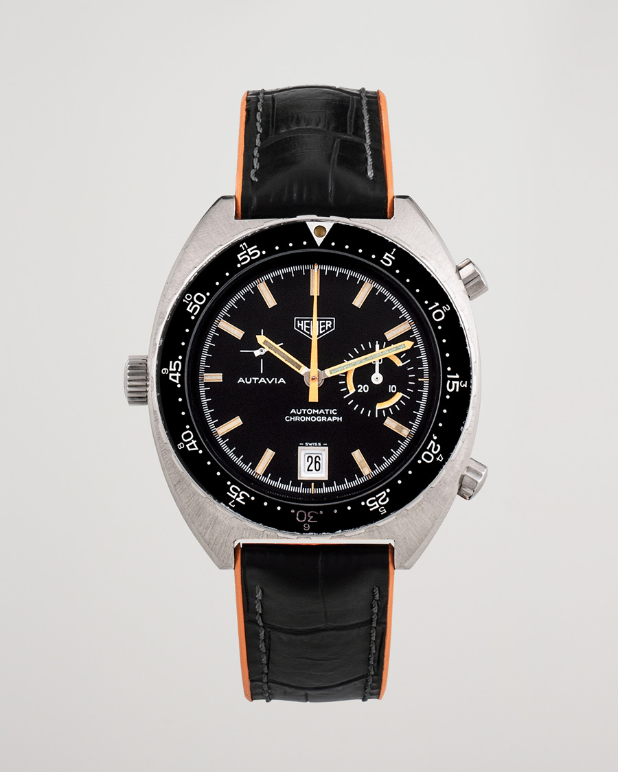 Mies | Pre-Owned & Vintage Watches | Heuer Pre-Owned | Autavia 15630 MH Orange Boy Steel Black