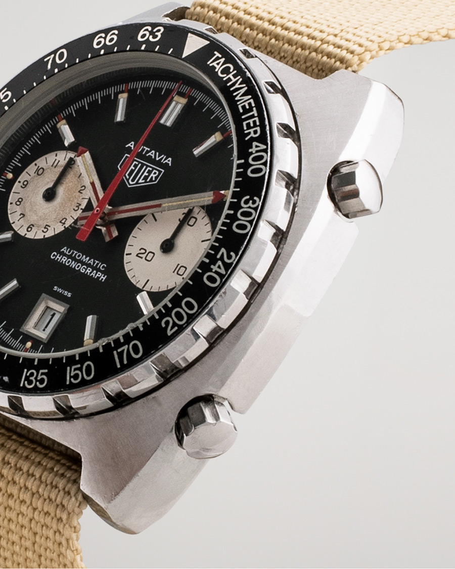 Mies | Heuer Pre-Owned Autavia 11063 'Viceroy' Tachymeter Steel Black | Heuer Pre-Owned | Autavia 11063 'Viceroy' Tachymeter Steel Black