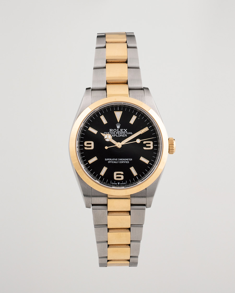 Mies | Rolex Pre-Owned Explorer Two Tone 124273 Steel Gold Black | Rolex Pre-Owned | Explorer Two Tone 124273 Steel Gold Black