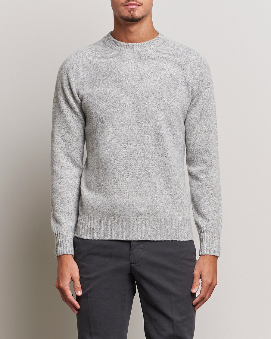 Mies | Altea | Altea | Wool/Cashmere Crew Neck Pullover Grey Melange