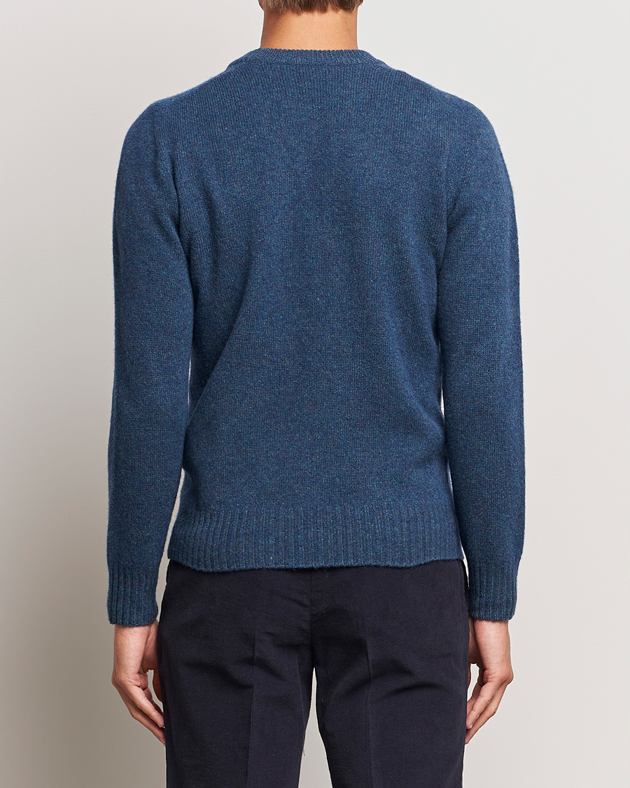 Mies | Puserot | Altea | Wool/Cashmere Crew Neck Pullover Petroleum