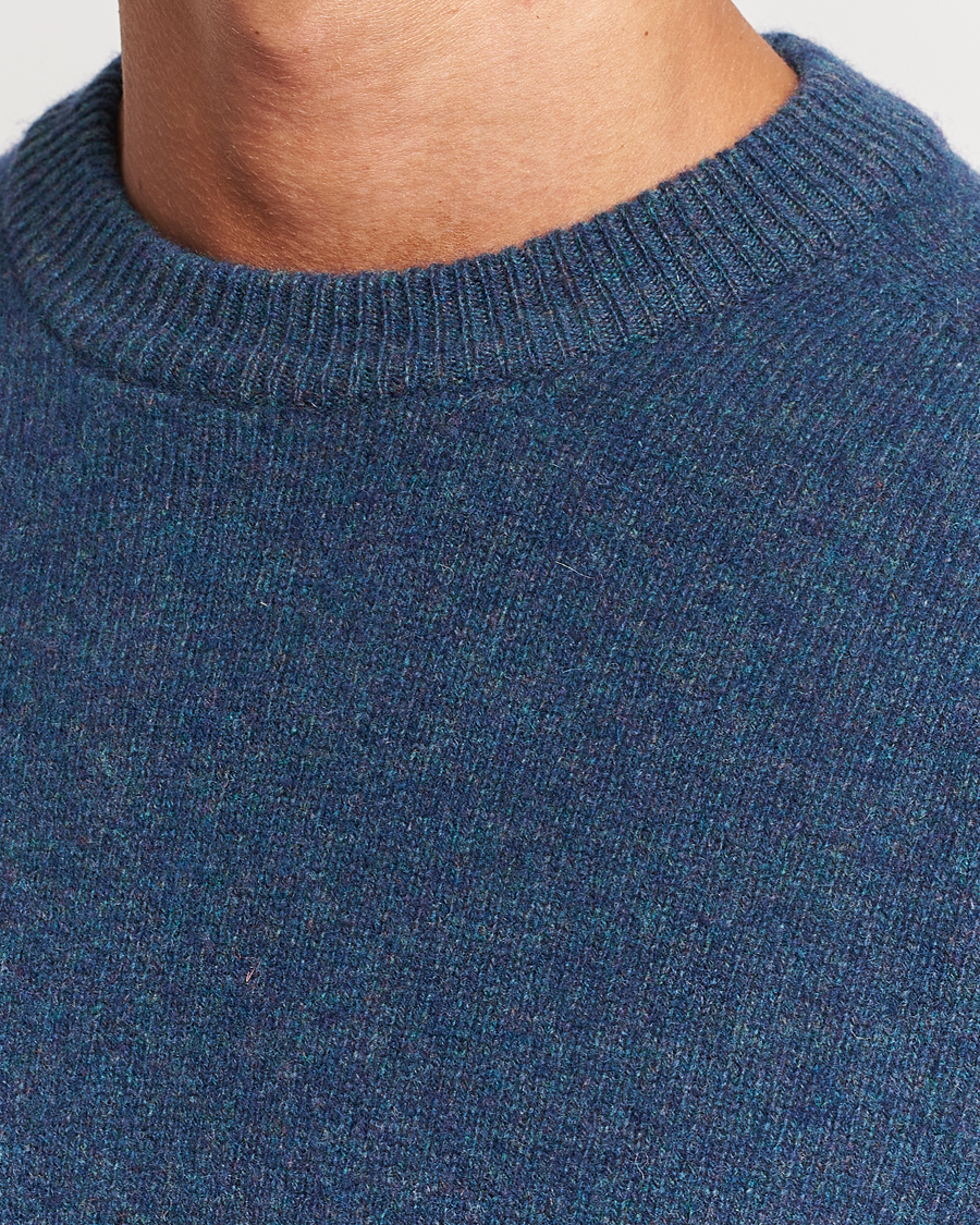 Mies | Puserot | Altea | Wool/Cashmere Crew Neck Pullover Petroleum