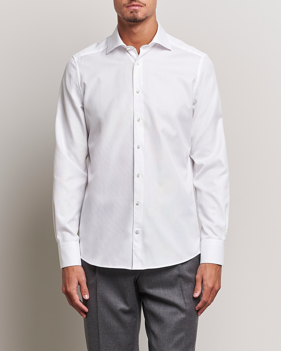 Mies | Kauluspaidat | Stenströms | 1899 Slim Cotton Royal Oxford Shirt White