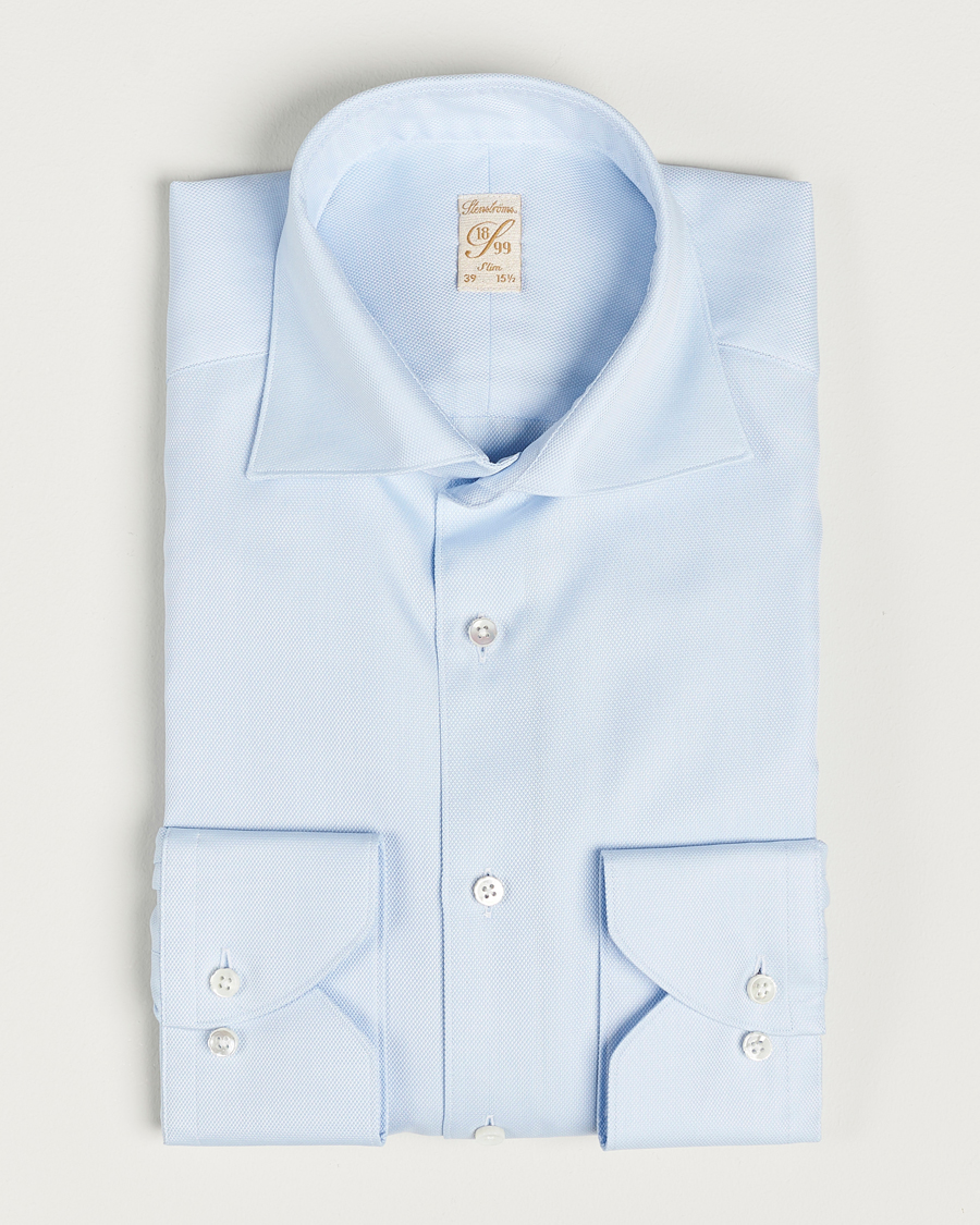 Mies | Stenströms | Stenströms | 1899 Slim Cotton Royal Oxford Shirt Blue