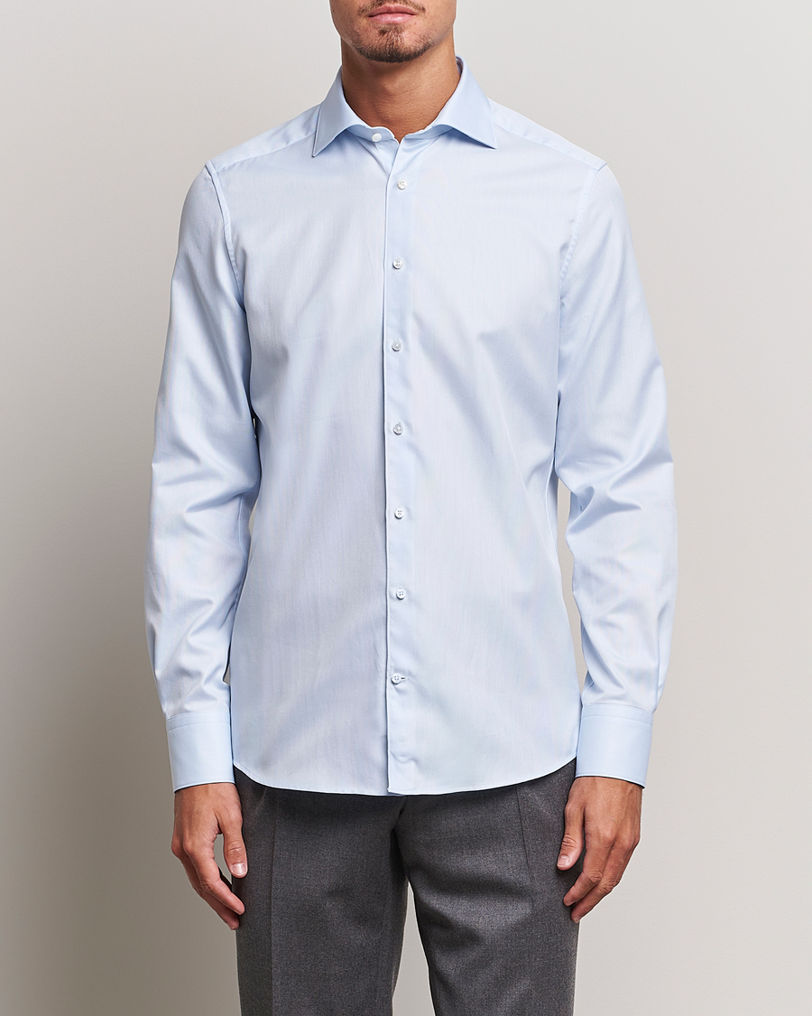 Mies | Kauluspaidat | Stenströms | 1899 Slim Cotton Royal Oxford Shirt Light Blue