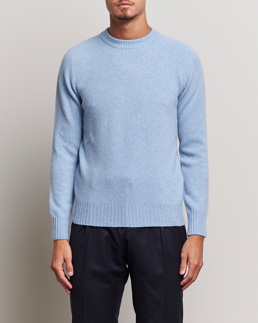 Mies | O-aukkoiset neulepuserot | Altea | Wool/Cashmere Crew Neck Pullover Light Blue
