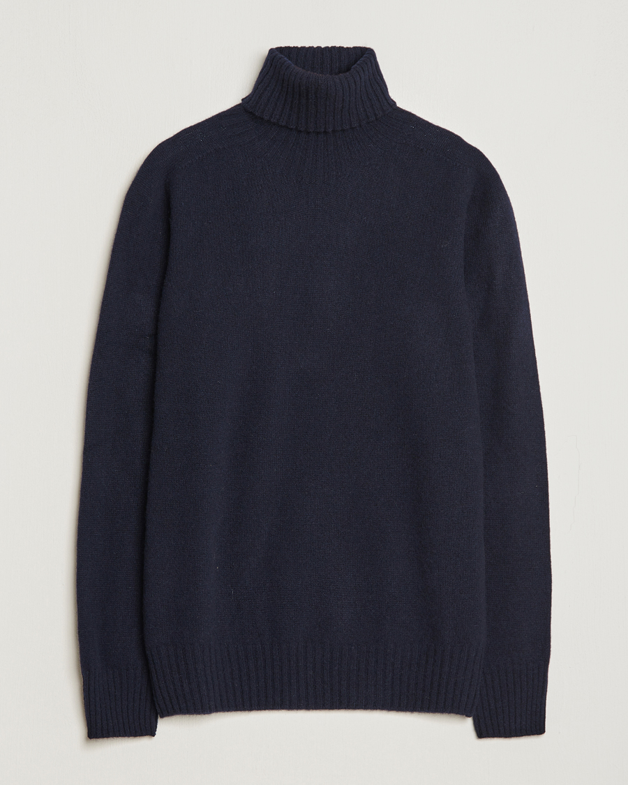 Mies | Poolot | Altea | Wool/Cashmere Crew Neck Rollneck Navy