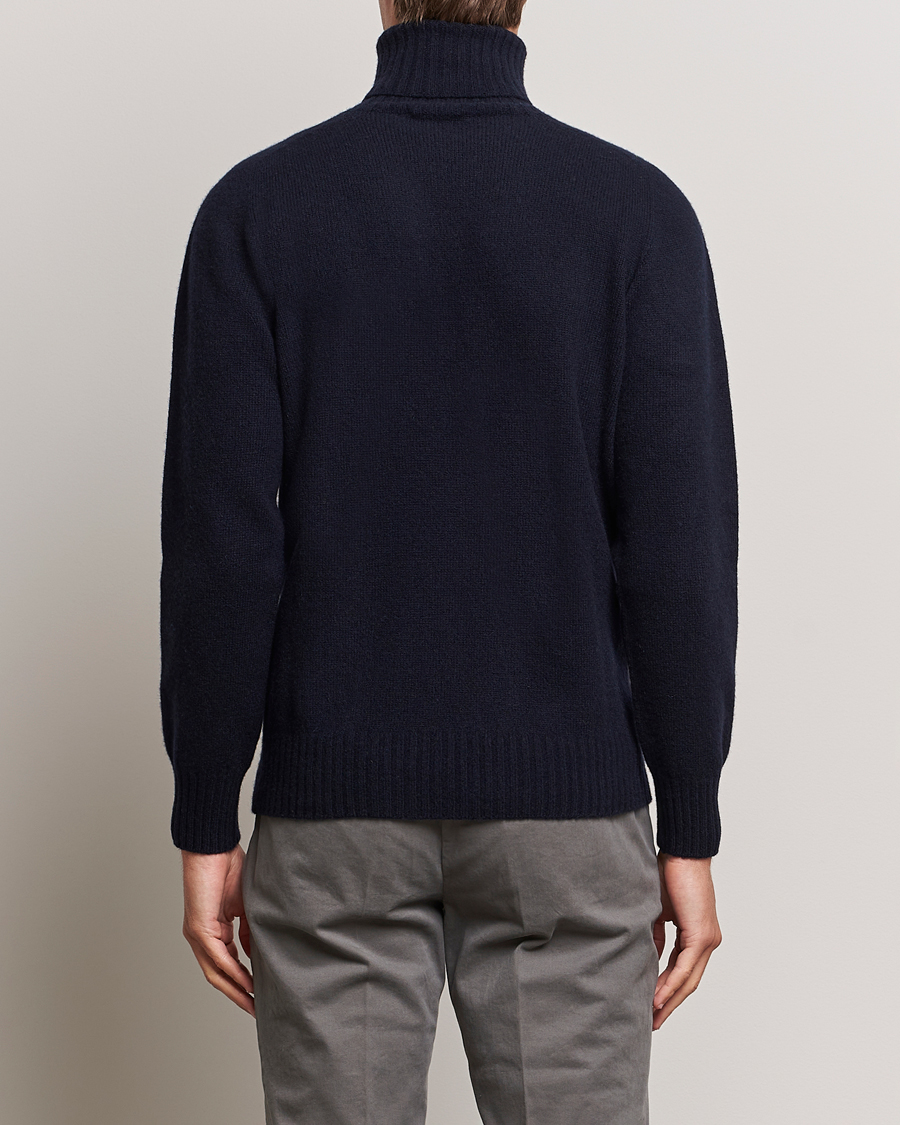 Mies | Puserot | Altea | Wool/Cashmere Crew Neck Rollneck Navy