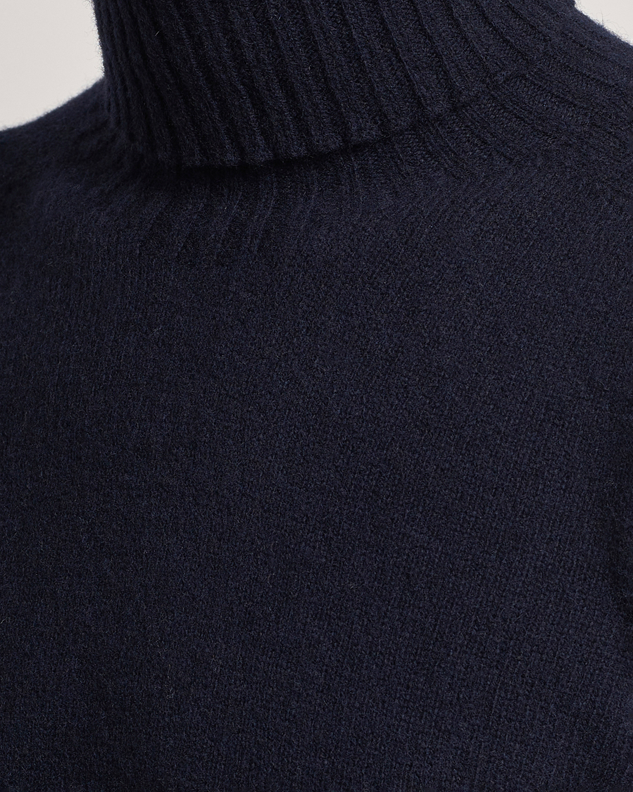 Mies | Puserot | Altea | Wool/Cashmere Crew Neck Rollneck Navy
