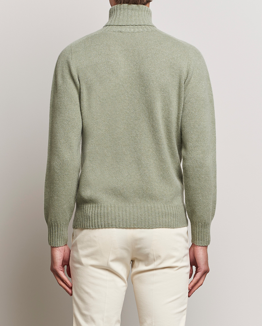 Mies | Puserot | Altea | Wool/Cashmere Crew Neck Rollneck Sage