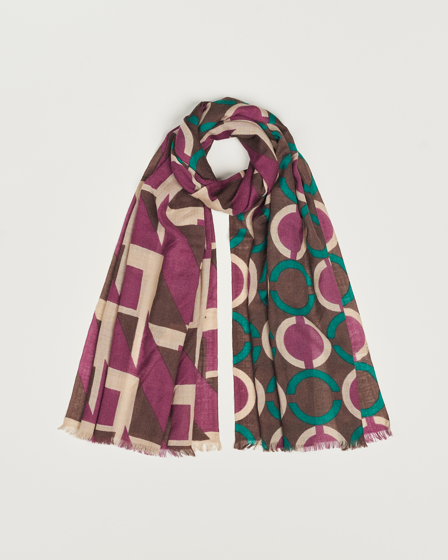 Mies | Altea Printed Wool Scarf Brown | Altea | Printed Wool Scarf Brown