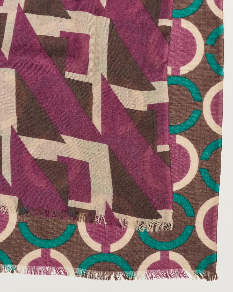 Mies | Altea Printed Wool Scarf Brown | Altea | Printed Wool Scarf Brown