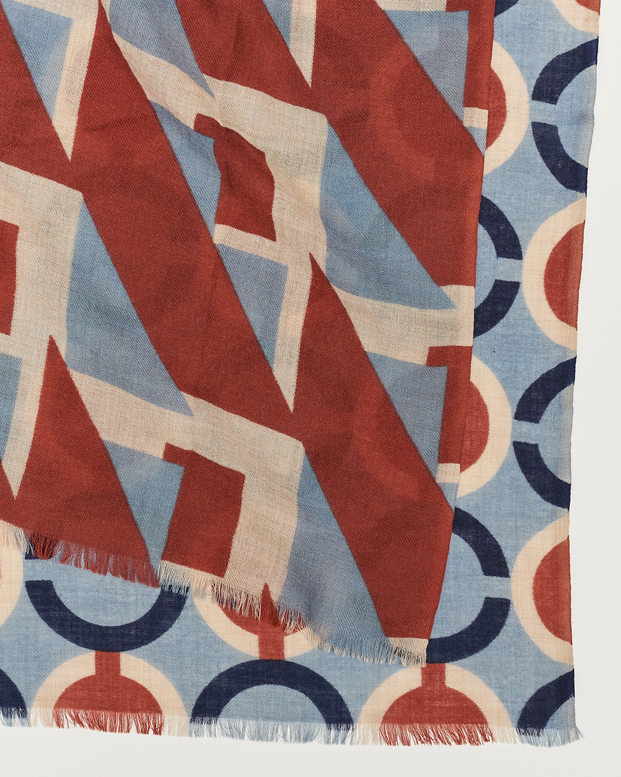 Mies | Altea Printed Wool Scarf Brick | Altea | Printed Wool Scarf Brick