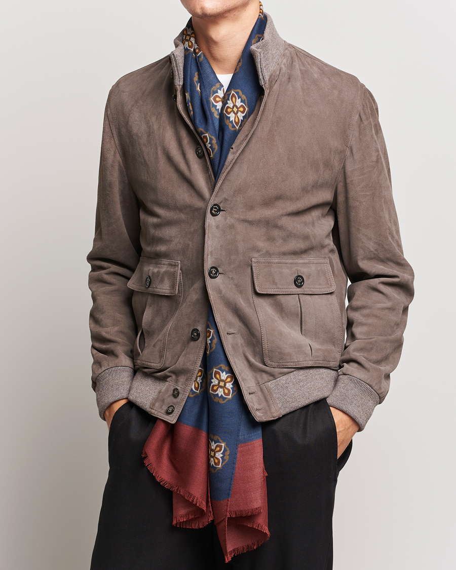 Mies | Altea Printed Medallion Wool Scarf Navy | Altea | Printed Medallion Wool Scarf Navy