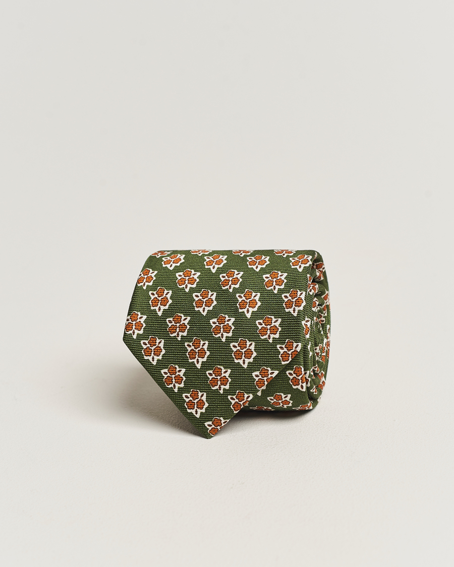 Mies | Altea Printed Silk Tie Green | Altea | Printed Silk Tie Green