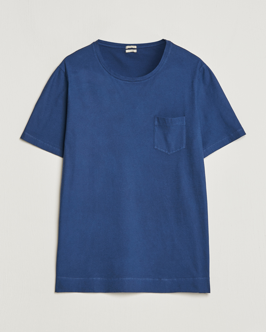 Mies | T-paidat | Massimo Alba | Panarea Cotton Jersey T-Shirt Navy