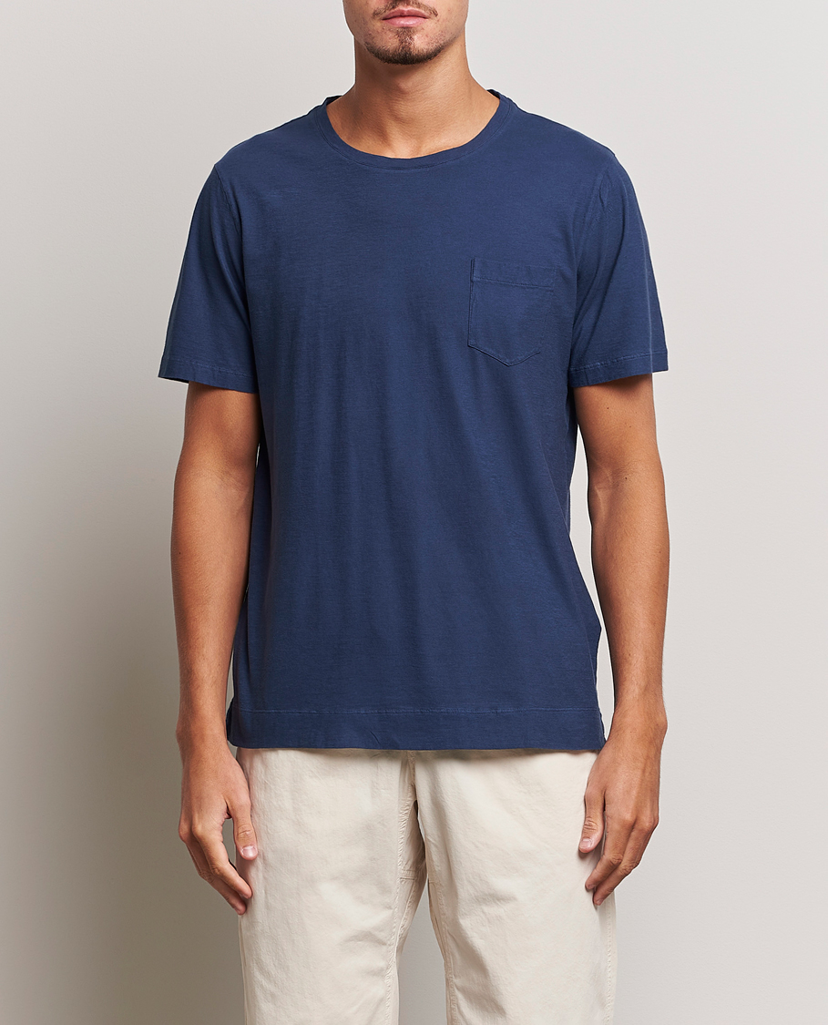 Mies |  | Massimo Alba | Panarea Cotton Jersey T-Shirt Navy