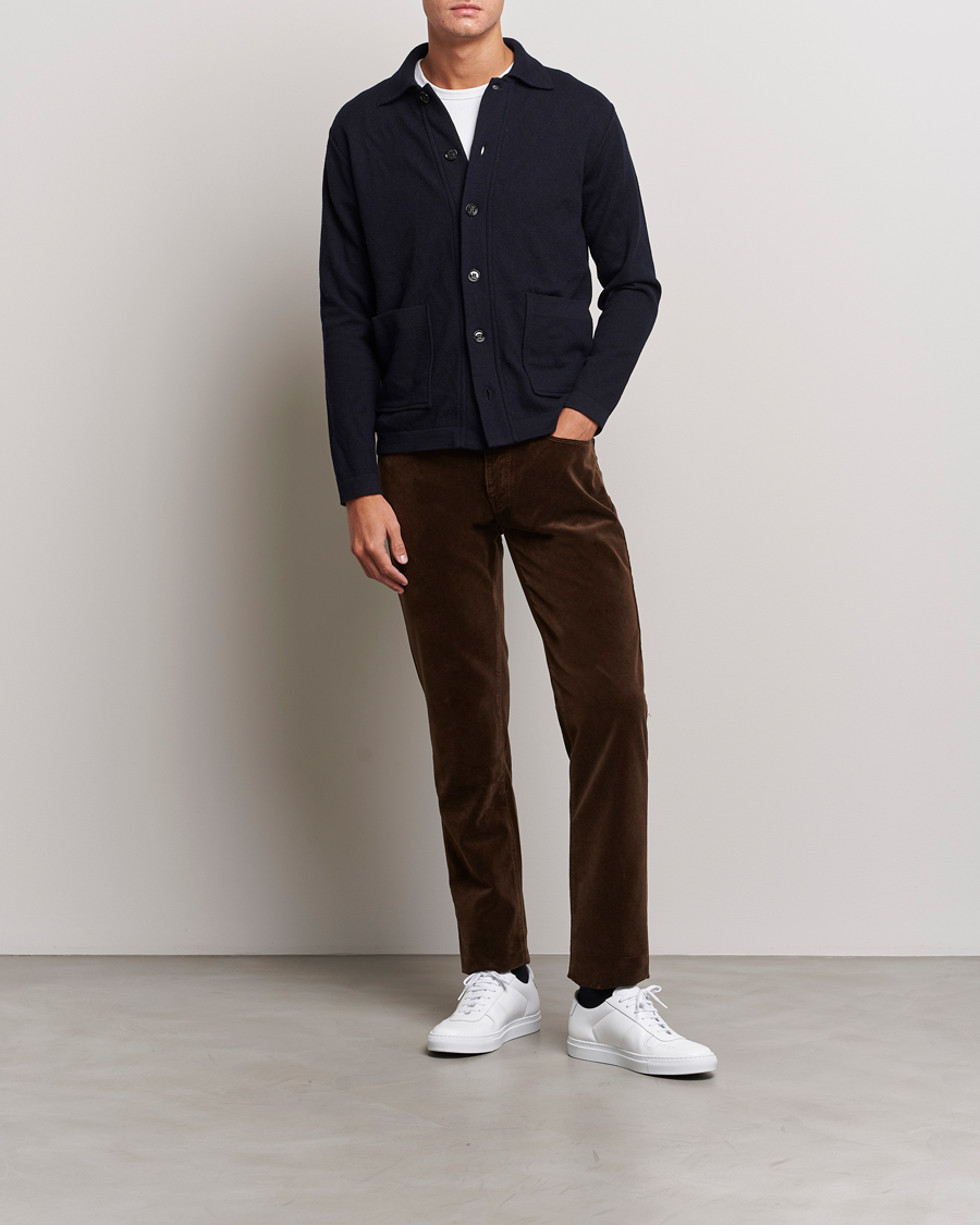 Mies | Housut | Massimo Alba | Regular Fit Velvet 5-Pocket Pants Chestnut