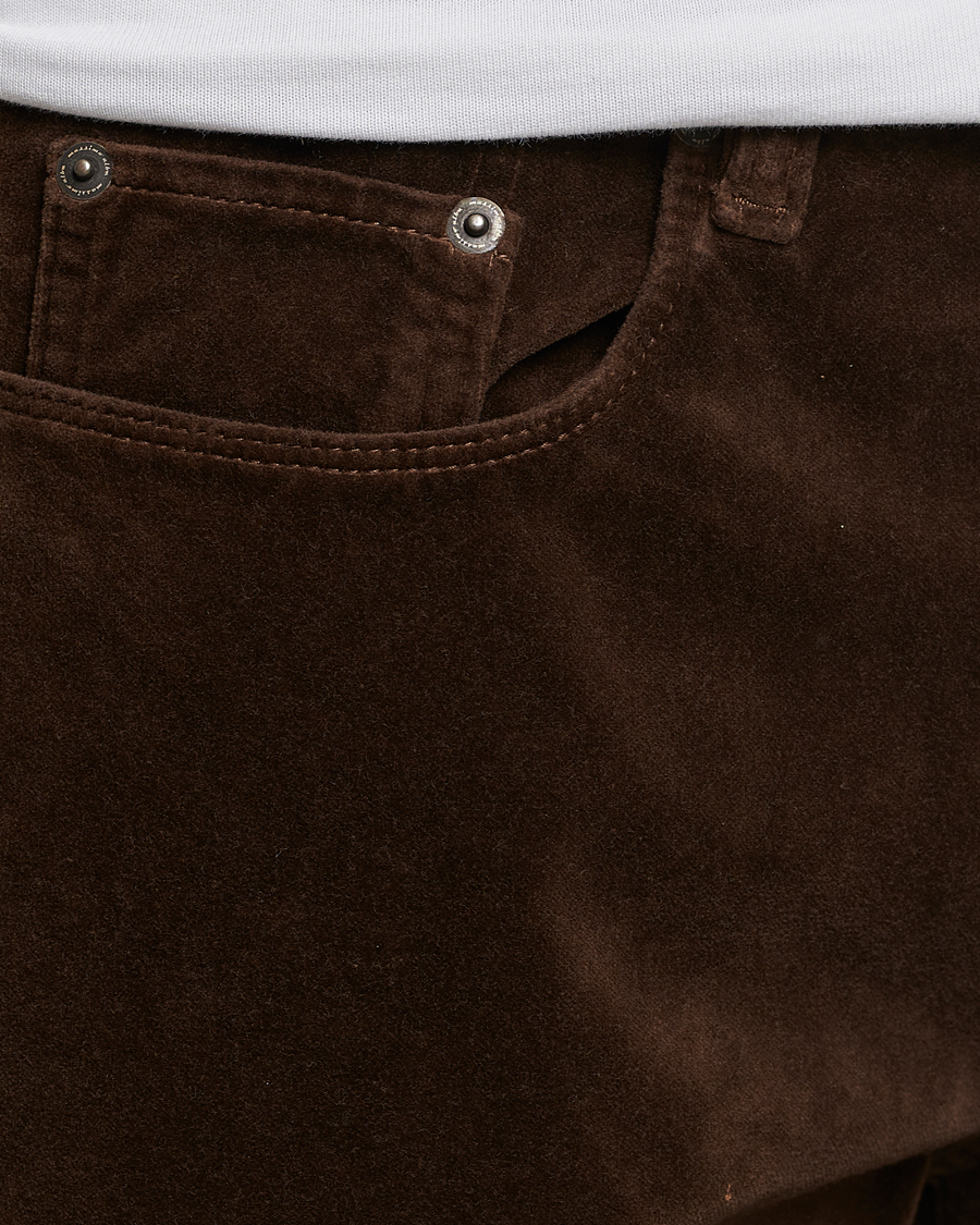 Mies | Housut | Massimo Alba | Regular Fit Velvet 5-Pocket Pants Chestnut