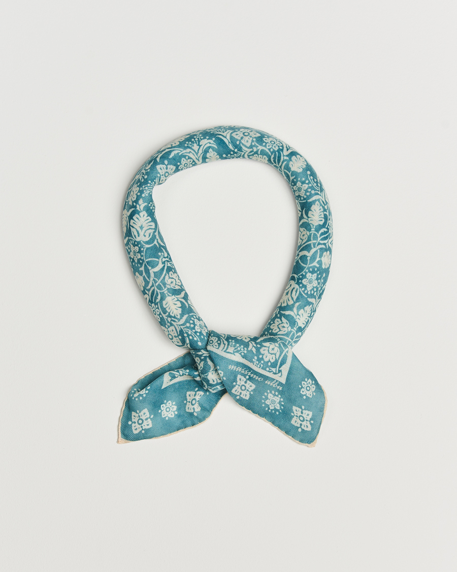 Mies | Massimo Alba Printed Cashmere Bandana Turchese | Massimo Alba | Printed Cashmere Bandana Turchese