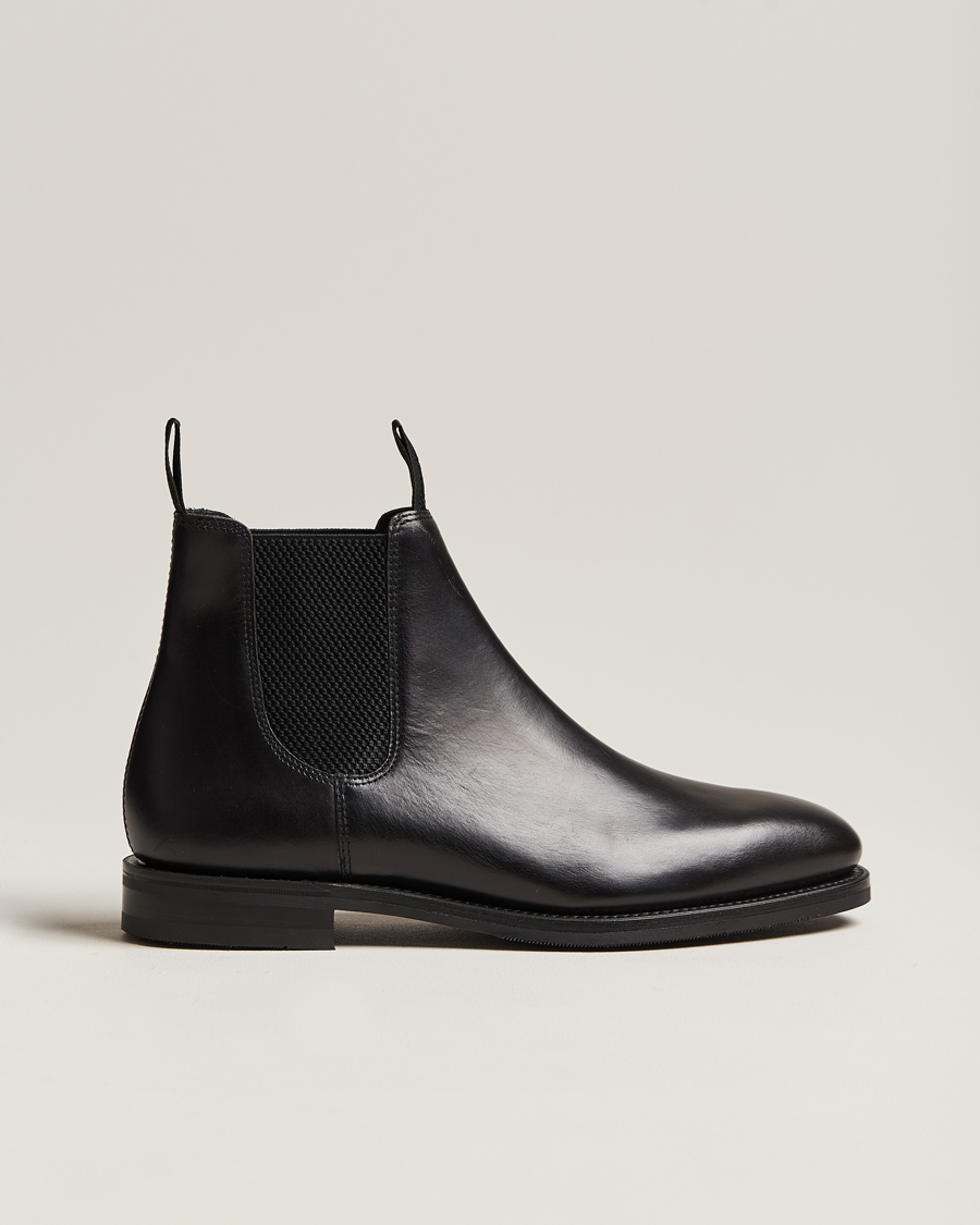 Mies | Käsintehdyt kengät | Loake 1880 | Emsworth Chelsea Boot Black Leather