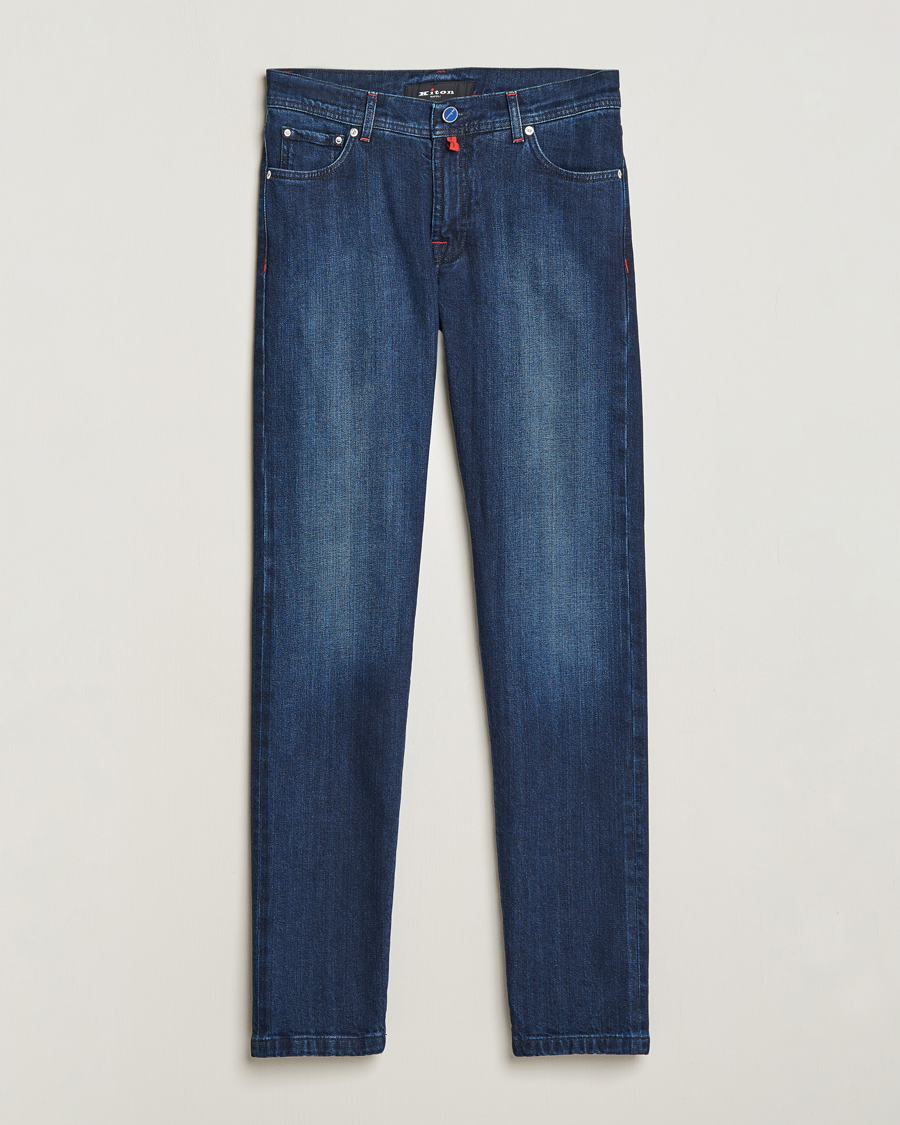 Mies | Slim fit | Kiton | Slim Fit Stretch Jeans Medium Blue Wash