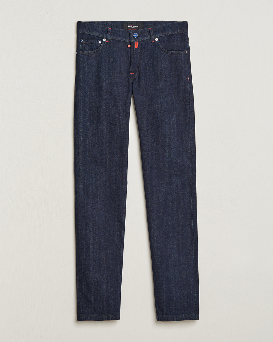 Mies |  | Kiton | Slim Fit Stretch Jeans Dark Blue Wash