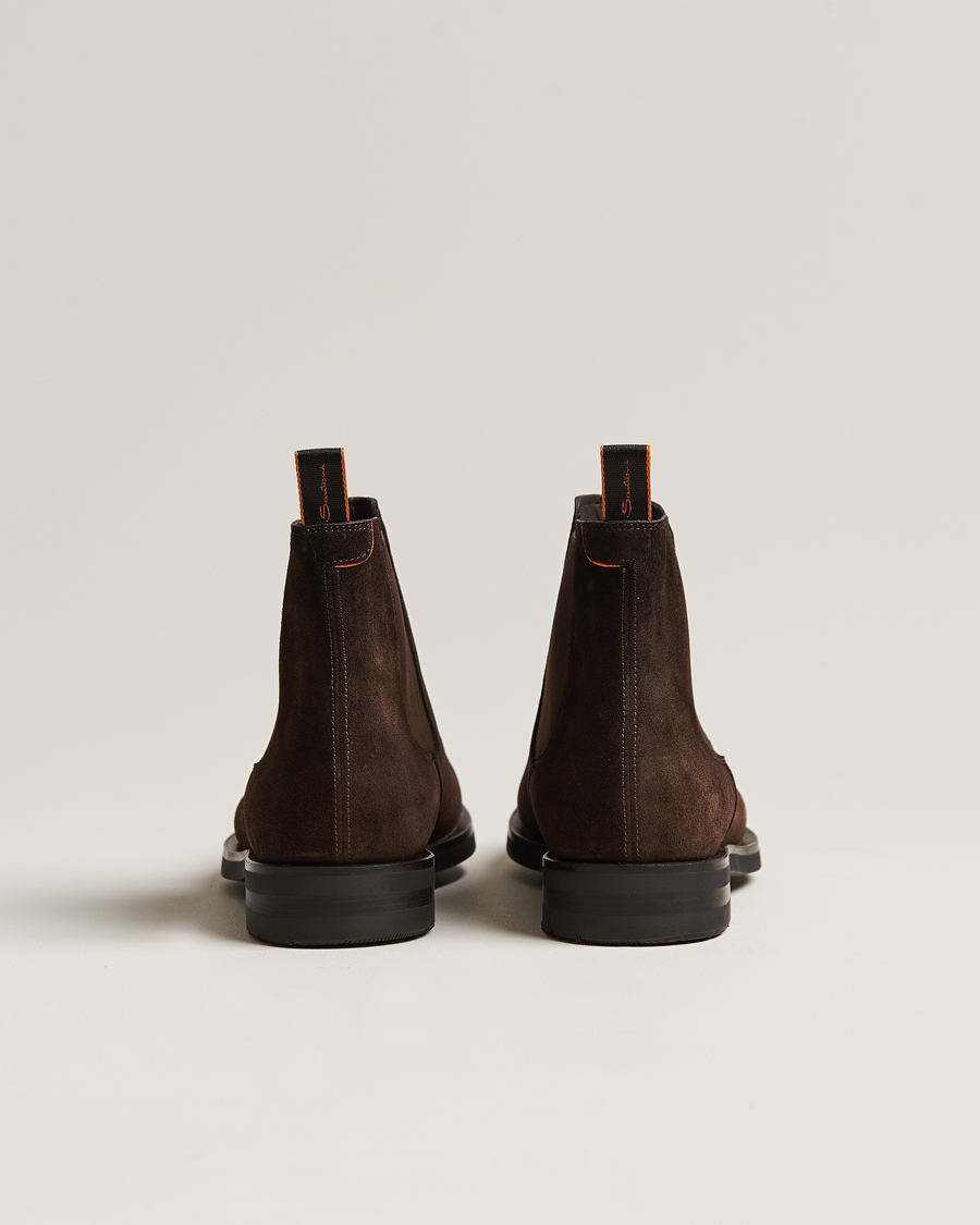 Mies | Santoni Chelsea Boots Dark Brown Suede | Santoni | Chelsea Boots Dark Brown Suede
