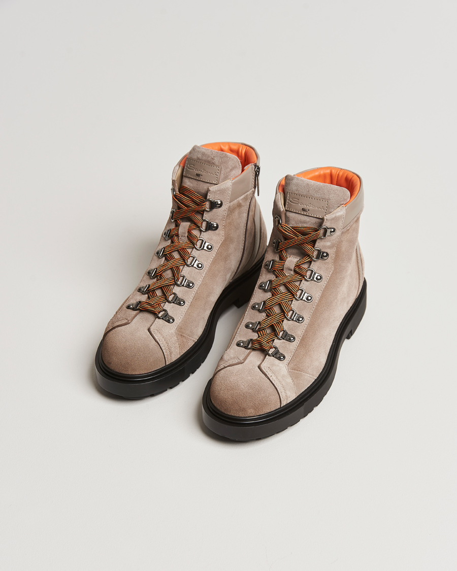 Mies |  | Santoni | St Moritz Winter Boots Beige Suede