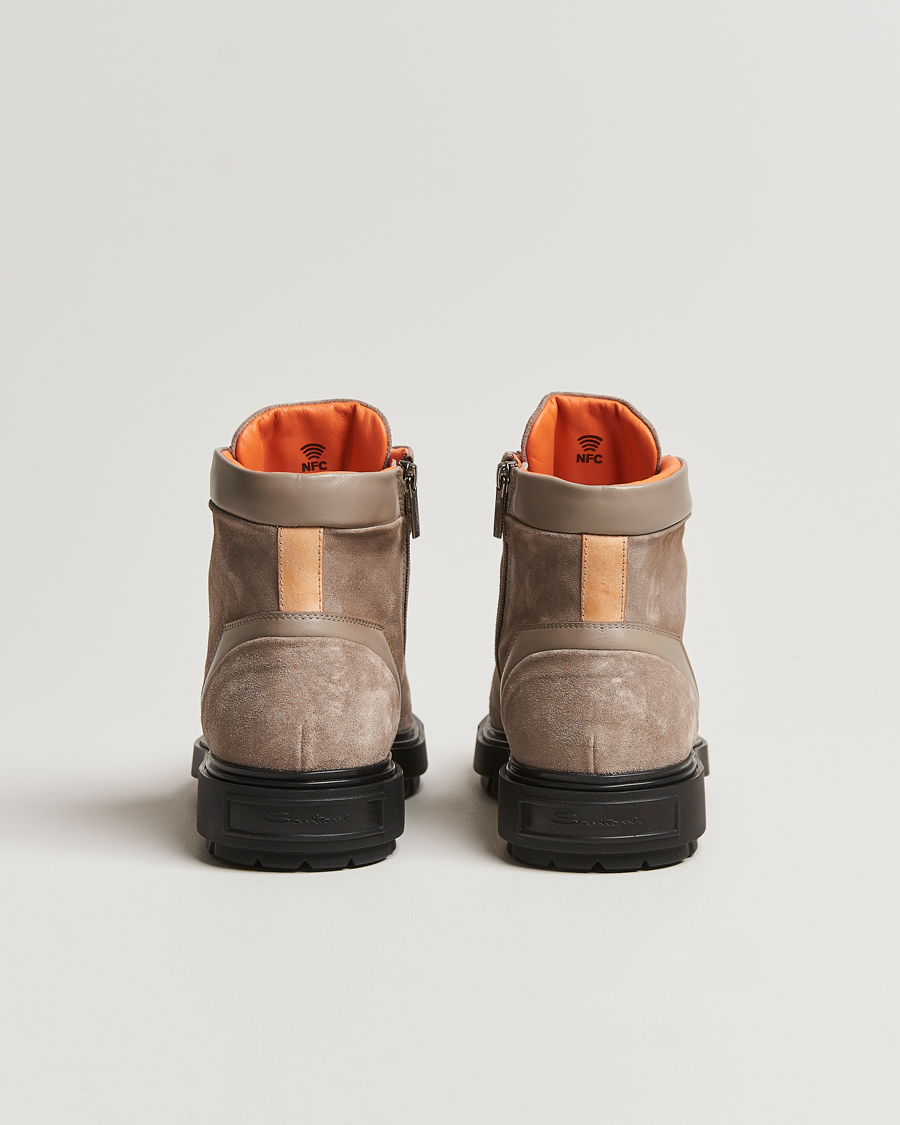 Mies | Santoni St Moritz Winter Boots Beige Suede | Santoni | St Moritz Winter Boots Beige Suede