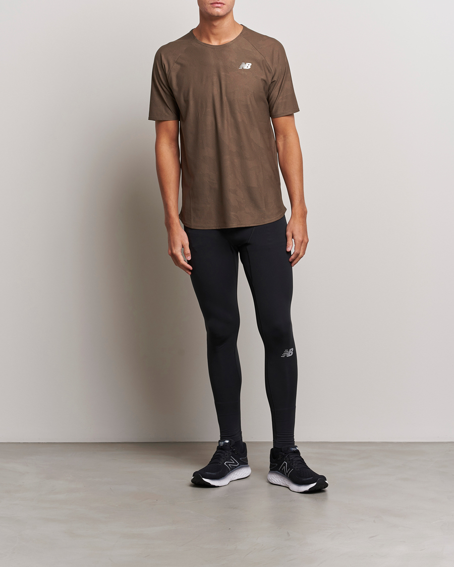 Mies | T-paidat | New Balance | Running Q Speed Jacquard T-Shirt Dark Mushroom