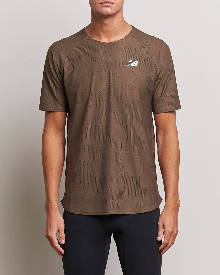 Mies | T-paidat | New Balance Running | Q Speed Jacquard T-Shirt Dark Mushroom