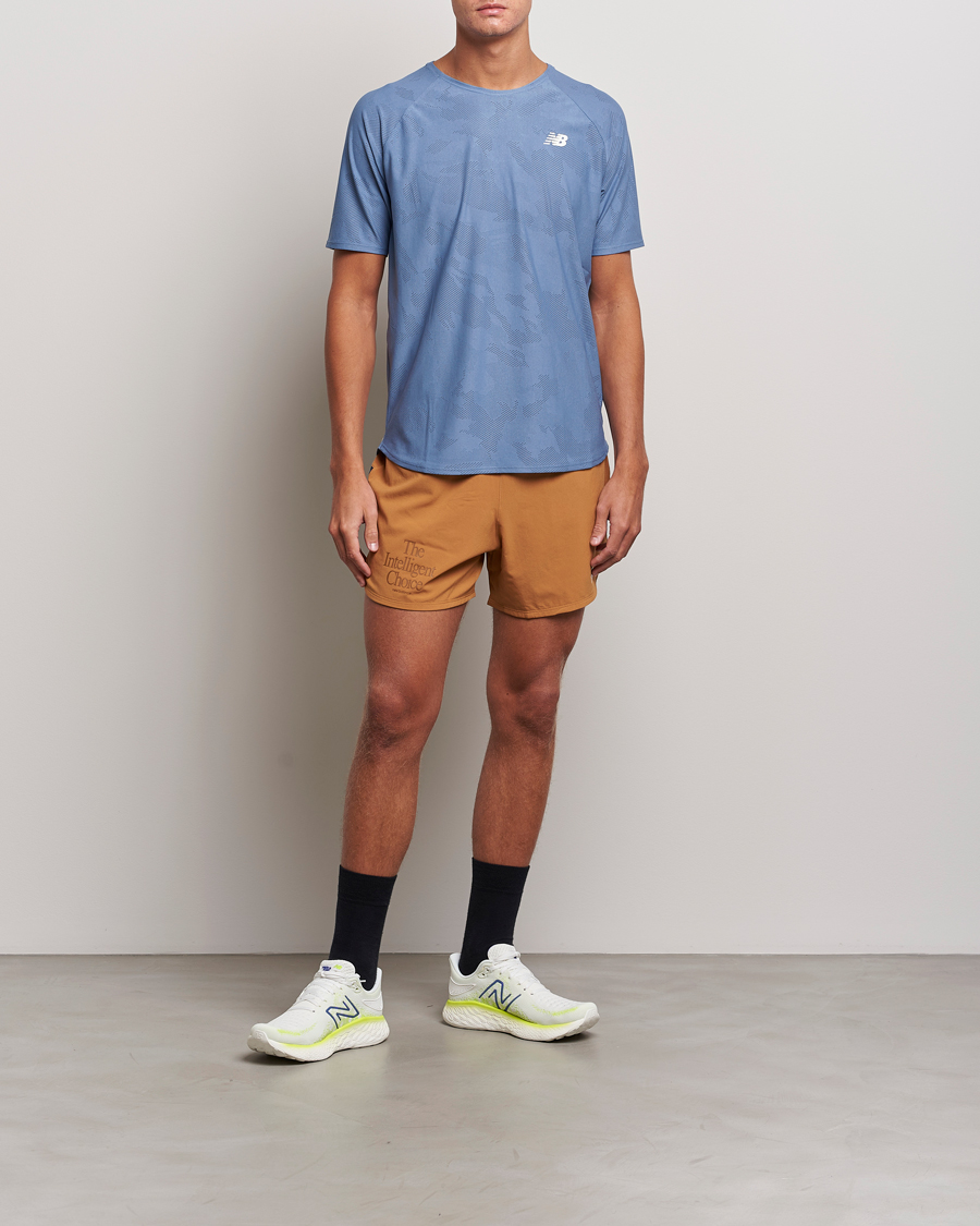 Mies | T-paidat | New Balance | Running Q Speed Jacquard T-Shirt Mercury Blue