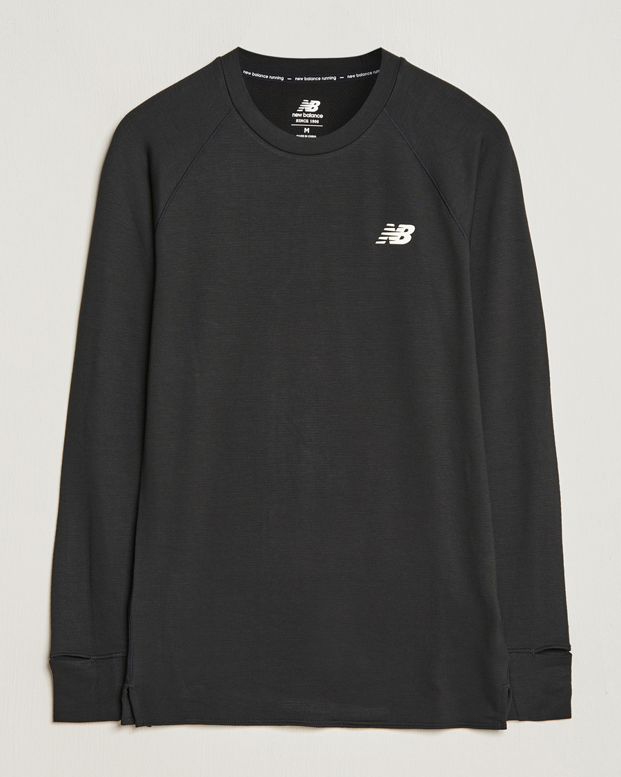 Mies |  | New Balance | Running Q Speed Jacquard Long Sleeve T-Shirt Black