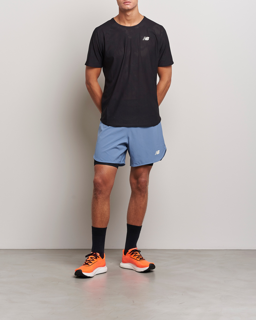 Mies | Shortsit | New Balance | Running Q Speed 2 in 1 Shorts Mercury Blue