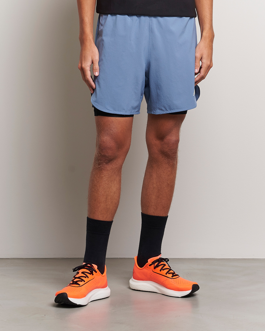 Mies | Shortsit | New Balance | Running Q Speed 2 in 1 Shorts Mercury Blue