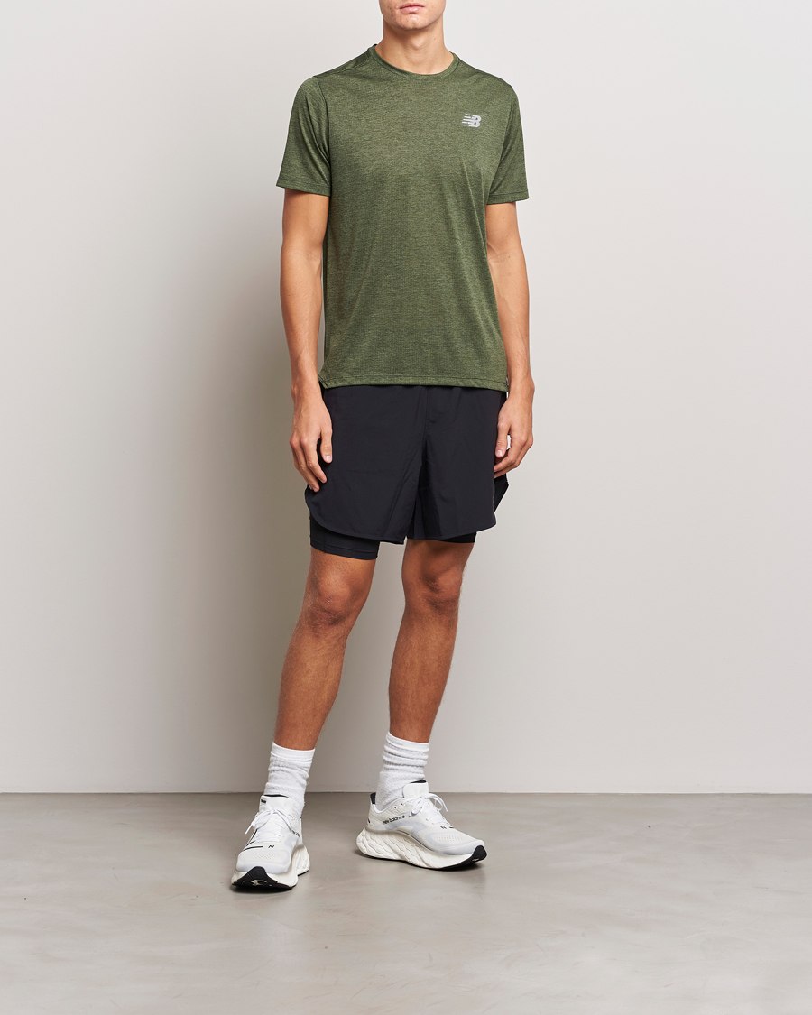 Mies | T-paidat | New Balance | Running Impact Run T-Shirt Kombu Heather